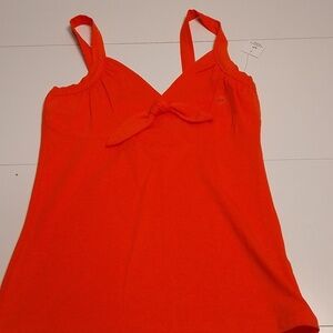 NWT  signature suzy shier orange tang with bow size small.